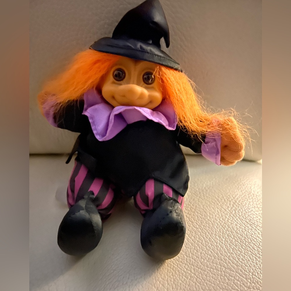 Vintage mini Russ troll Halloween witch